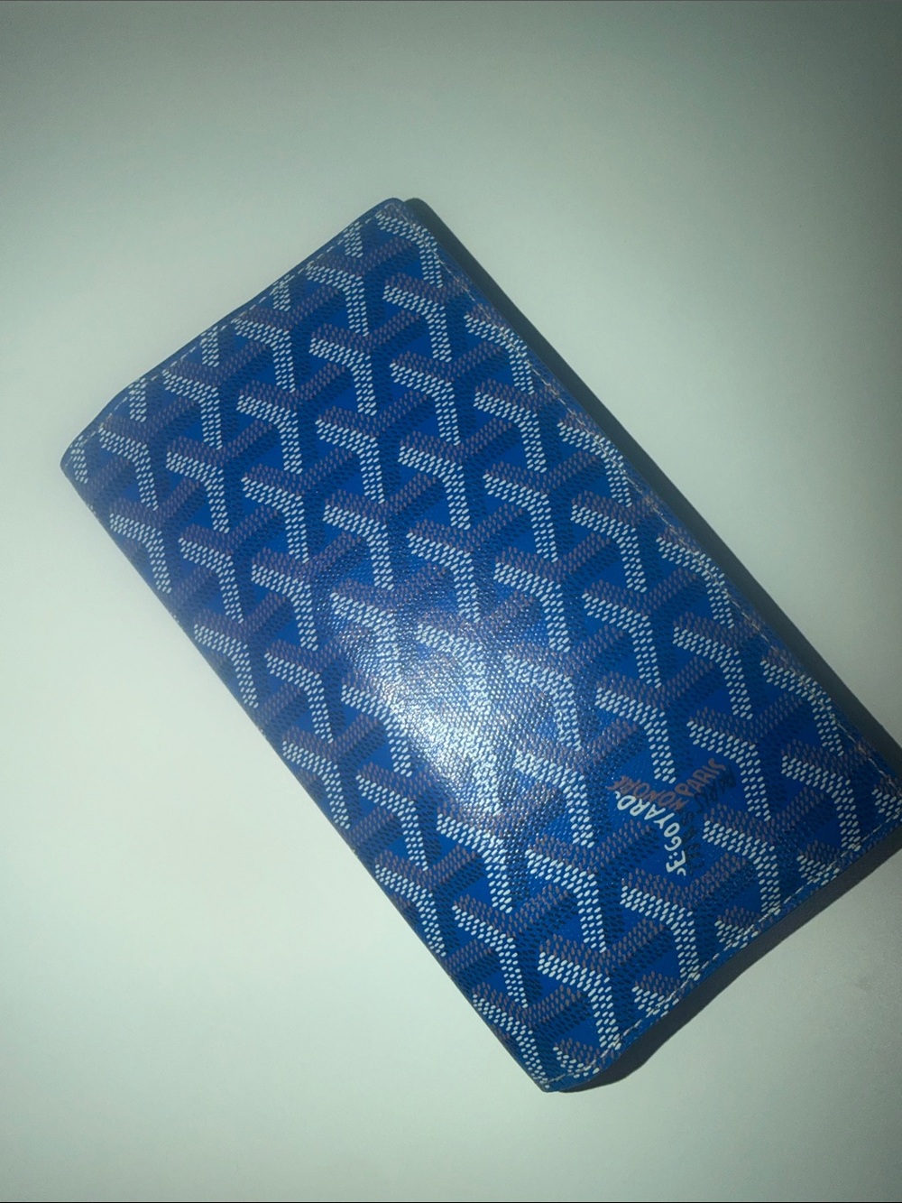 Goyard Blue Patterned Long Bifold Wallet